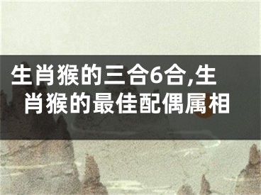 生肖猴的三合6合,生肖猴的最佳配偶属相