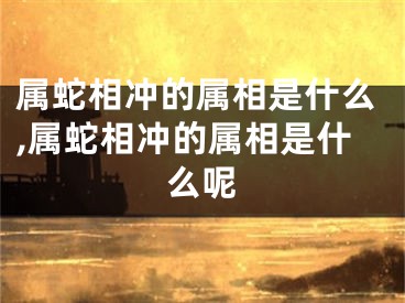 属蛇相冲的属相是什么,属蛇相冲的属相是什么呢