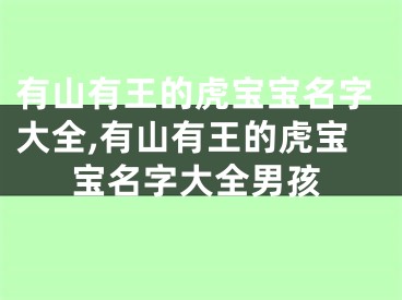 有山有王的虎宝宝名字大全,有山有王的虎宝宝名字大全男孩