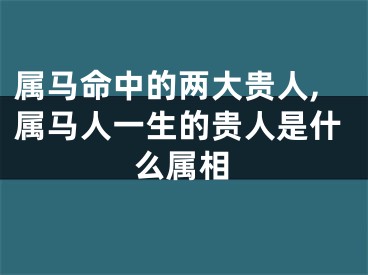 属马命中的两大贵人,属马人一生的贵人是什么属相