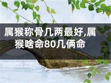 属猴称骨几两最好,属猴啥命80几俩命