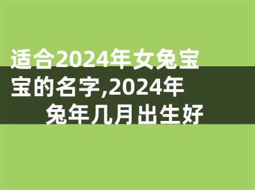 适合2024年女兔宝宝的名字,2024年兔年几月出生好