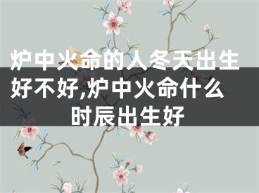 炉中火命的人冬天出生好不好,炉中火命什么时辰出生好