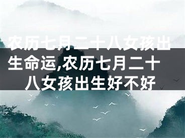农历七月二十八女孩出生命运,农历七月二十八女孩出生好不好