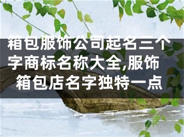 箱包服饰公司起名三个字商标名称大全,服饰箱包店名字独特一点