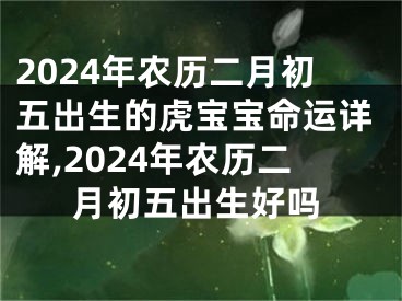 2024年农历二月初五出生的虎宝宝命运详解,2024年农历二月初五出生好吗