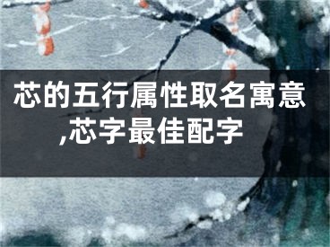 芯的五行属性取名寓意,芯字最佳配字