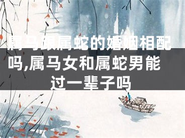 属马跟属蛇的婚姻相配吗,属马女和属蛇男能过一辈子吗