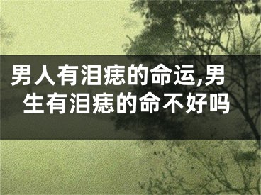 男人有泪痣的命运,男生有泪痣的命不好吗