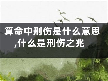 算命中刑伤是什么意思,什么是刑伤之兆