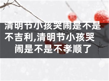 清明节小孩哭闹是不是不吉利,清明节小孩哭闹是不是不孝顺了