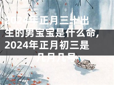 2024年正月三十出生的男宝宝是什么命,2024年正月初三是几月几号