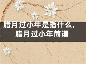 腊月过小年是指什么,腊月过小年简谱