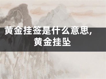黄金挂签是什么意思,黄金挂坠
