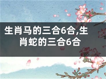 生肖马的三合6合,生肖蛇的三合6合