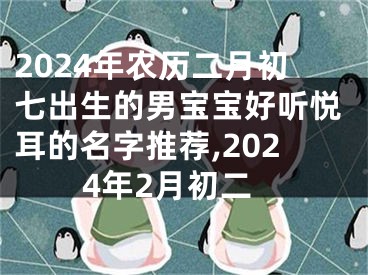 2024年农历二月初七出生的男宝宝好听悦耳的名字推荐,2024年2月初二