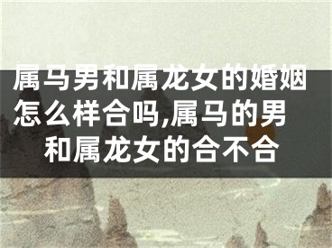 属马男和属龙女的婚姻怎么样合吗,属马的男和属龙女的合不合