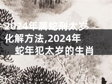2024年属蛇刑太岁化解方法,2024年蛇年犯太岁的生肖