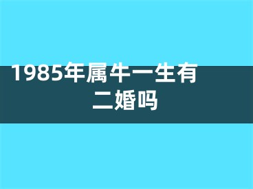 1985年属牛一生有二婚吗