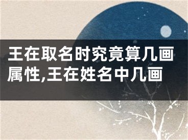 王在取名时究竟算几画属性,王在姓名中几画