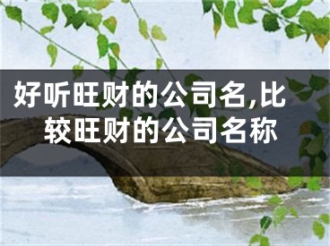 好听旺财的公司名,比较旺财的公司名称
