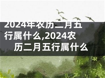 2024年农历二月五行属什么,2024农历二月五行属什么