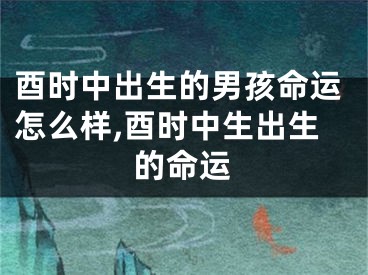 酉时中出生的男孩命运怎么样,酉时中生出生的命运