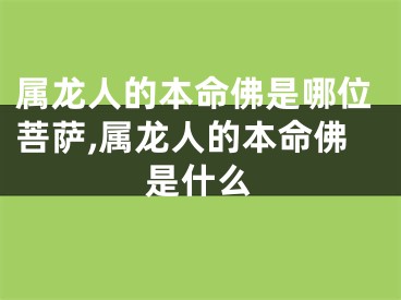 属龙人的本命佛是哪位菩萨,属龙人的本命佛是什么
