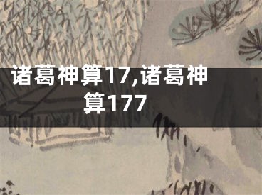 诸葛神算17,诸葛神算177