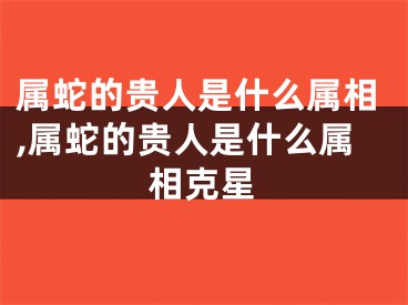 属蛇的贵人是什么属相,属蛇的贵人是什么属相克星