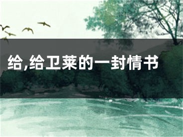 给,给卫莱的一封情书
