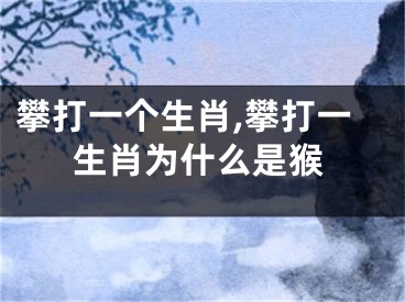 攀打一个生肖,攀打一生肖为什么是猴