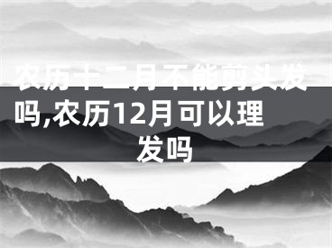 农历十二月不能剪头发吗,农历12月可以理发吗
