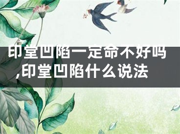 印堂凹陷一定命不好吗,印堂凹陷什么说法