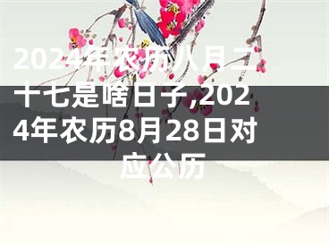 2024年农历八月二十七是啥日子,2024年农历8月28日对应公历