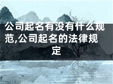 公司起名有没有什么规范,公司起名的法律规定
