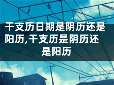 干支历日期是阴历还是阳历,干支历是阴历还是阳历