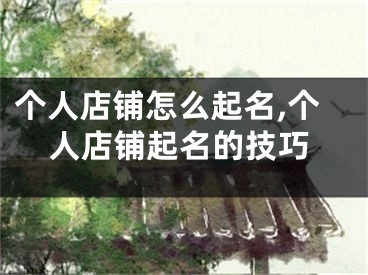 个人店铺怎么起名,个人店铺起名的技巧