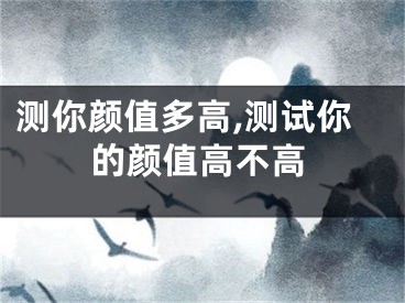 测你颜值多高,测试你的颜值高不高