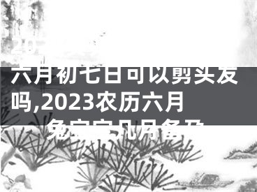 2024癸卯兔年农历六月初七日可以剪头发吗,2023农历六月兔宝宝几月备孕