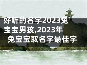 好听的名字2023兔宝宝男孩,2023年兔宝宝取名字最佳字