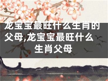 龙宝宝最旺什么生肖的父母,龙宝宝最旺什么生肖父母