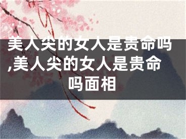 美人尖的女人是贵命吗,美人尖的女人是贵命吗面相