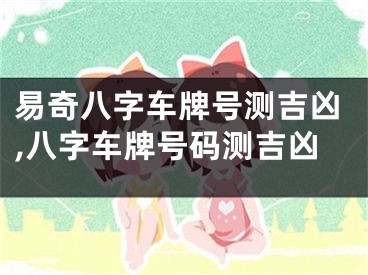 易奇八字车牌号测吉凶,八字车牌号码测吉凶