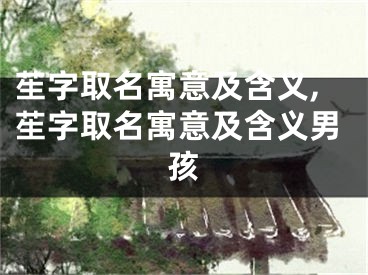苼字取名寓意及含义,苼字取名寓意及含义男孩