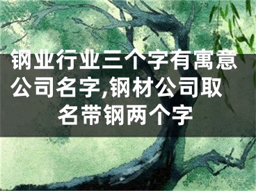 钢业行业三个字有寓意公司名字,钢材公司取名带钢两个字