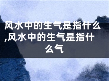 风水中的生气是指什么,风水中的生气是指什么气