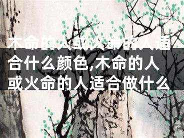 木命的人或火命的人适合什么颜色,木命的人或火命的人适合做什么