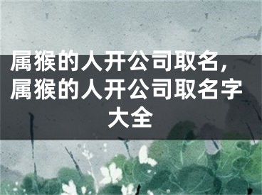 属猴的人开公司取名,属猴的人开公司取名字大全
