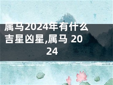 属马2024年有什么吉星凶星,属马 2024